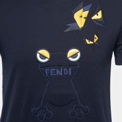 fendi navy butterfleyes & frogs t-shirt|fendi jewelry.